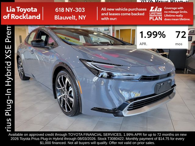 Gray 2026 Toyota Prius Plug-In Hybrid Hatchback Front-Wheel Drive Continuously Variable Transmission