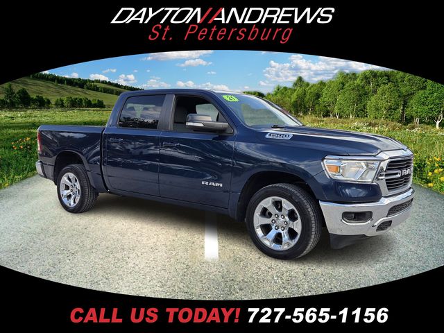 Patriot Blue Pearlcoat 2021 RAM 1500 Big Horn Crew Cab RWD Pickup Truck 4X2 8-Speed Automatic