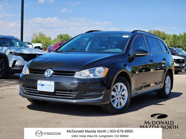Black 2015 Volkswagen Golf SportWagen Wagon Front-Wheel Drive 6-Speed Automatic