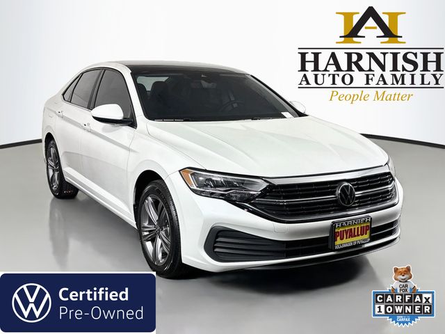 Opal White 2023 Volkswagen Jetta Sedan Front-Wheel Drive 8-Speed Automatic
