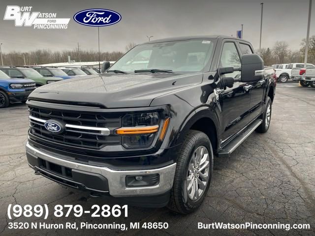 Black 2024 Ford F-150 Pickup Truck Four-Wheel Drive Automatic