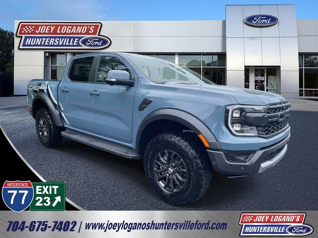 Blue (Azure Gray Metallic) 2024 Ford Ranger Raptor SuperCrew 4WD Pickup Truck Four-Wheel Drive Automatic