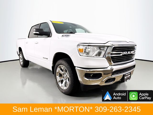 Bright White Clearcoat 2021 RAM 1500 Pickup Truck Four-Wheel Drive 8-Speed Automatic