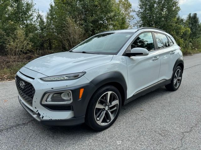 Chalk White 2019 Hyundai Kona SUV / Crossover All-Wheel Drive 7-Speed Automatic