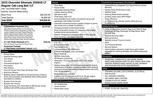 Used 2022 Chevrolet Silverado 2500HD For Sale in Grove City, OH