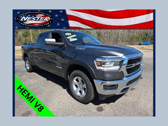 Gray (Granite Crystal Metallic Clearcoat) 2019 RAM 1500 Big Horn Crew Cab 4WD Pickup Truck Four-Wheel Drive 8-Speed Automatic