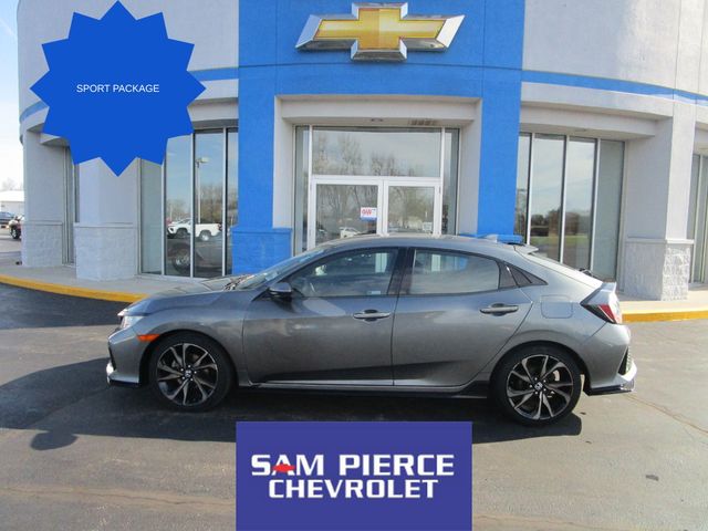 Silver 2019 Honda Civic Hatchback Sport FWD Hatchback Front-Wheel Drive 6-Speed Manual