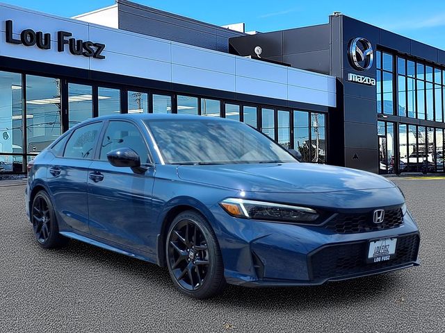 Blue 2025 Honda Civic Sedan Front-Wheel Drive Continuously Variable Transmission