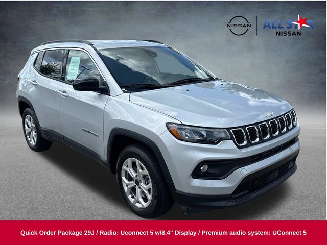 Silver Zynith Metallic Clearcoat 2025 Jeep Compass Latitude 4WD SUV / Crossover Four-Wheel Drive 8-Speed Automatic
