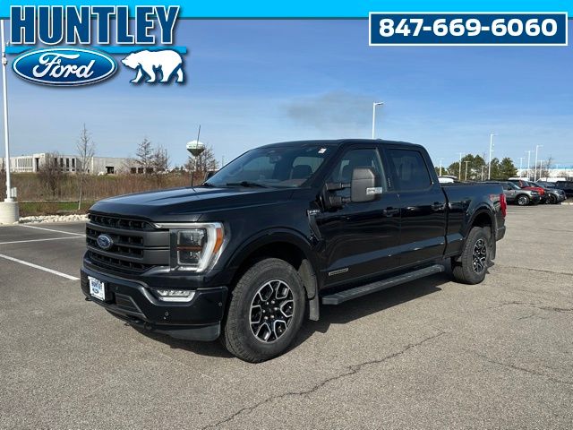Black 2022 Ford F-150 Lariat SuperCrew 4WD Pickup Truck Four-Wheel Drive Automatic