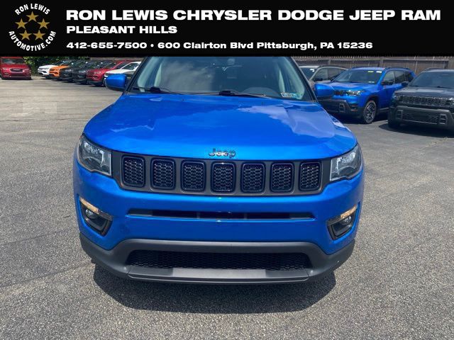 Laser Blue Pearlcoat 2021 Jeep Compass SUV / Crossover Four-Wheel Drive 9-Speed Automatic