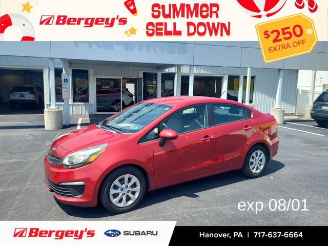 Signal Red 2017 Kia Rio Sedan Front-Wheel Drive 6-Speed Automatic