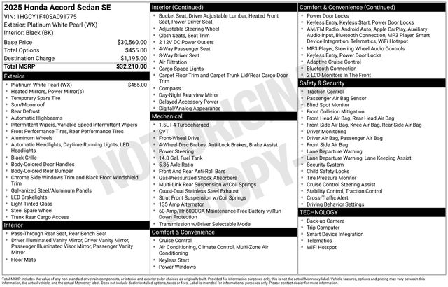 2025 Honda Accord Sedan