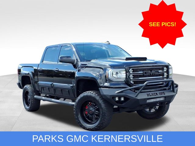 Onyx Black 2018 GMC Sierra 1500 SLT Crew Cab 4WD Pickup Truck Four-Wheel Drive 8-Speed Automatic Overdrive