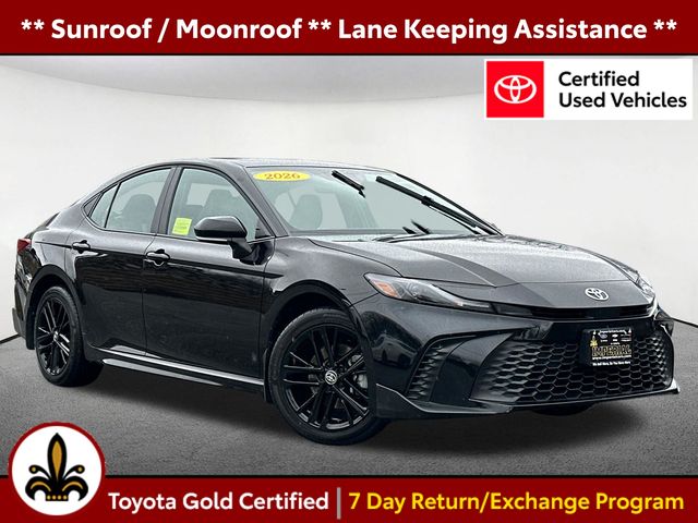 Midnight Black Metallic 2026 Toyota Camry SE AWD Sedan All-Wheel Drive Continuously Variable Transmission