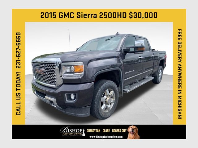 Gray (Iridium Metallic) 2015 GMC Sierra 2500HD Pickup Truck Four-Wheel Drive 6-Speed Automatic