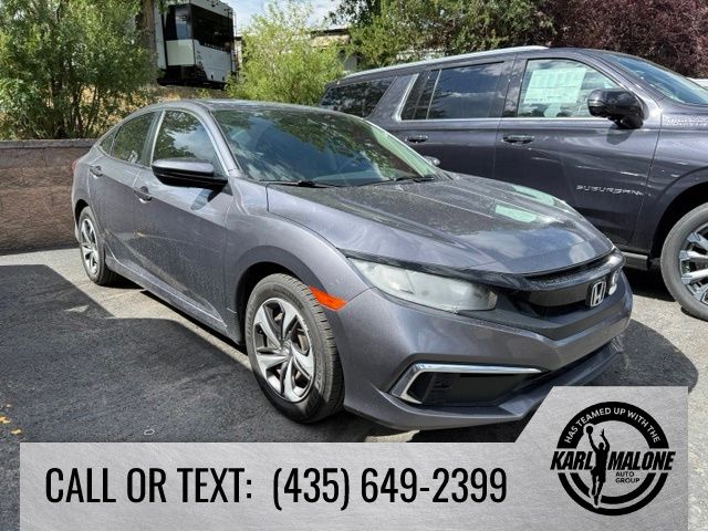 Gray (Modern Steel Metallic) 2020 Honda Civic Sedan Front-Wheel Drive Continuously Variable Transmission