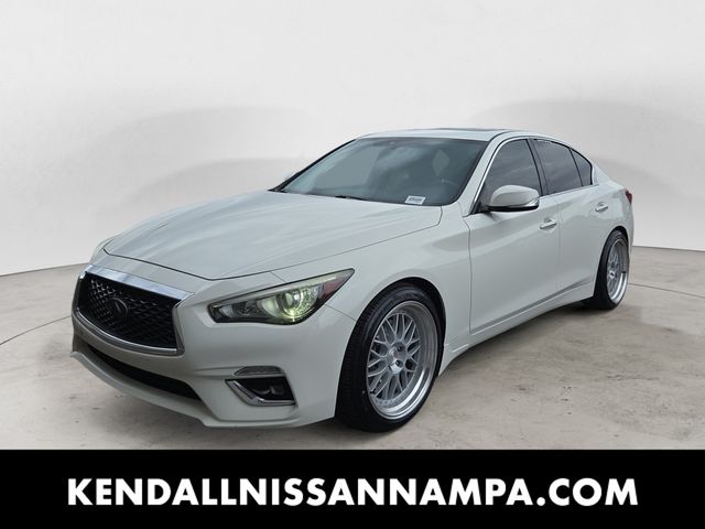 Pure White 2018 INFINITI Q50 Sedan All-Wheel Drive 7-Speed Automatic