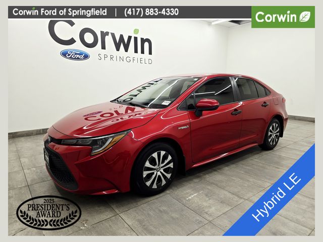 Barcelona Red Metallic 2021 Toyota Corolla Hybrid LE FWD Sedan Front-Wheel Drive Continuously Variable Transmission