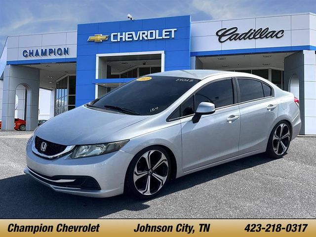 Silver 2013 Honda Civic LX Sedan Front-Wheel Drive 5-Speed Manual