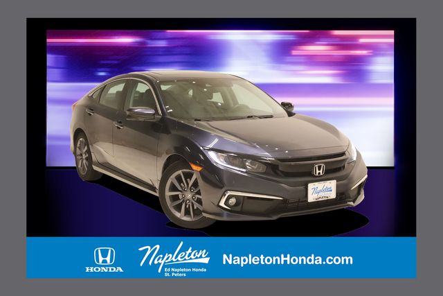 Cosmic Blue Metallic 2020 Honda Civic EX-L Sedan FWD Sedan Front-Wheel Drive Continuously Variable Transmission