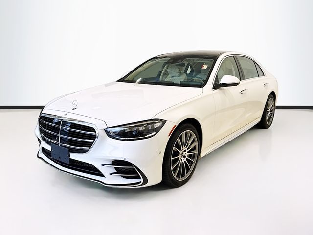 MANUFAKTUR Moonlight White Metallic 2025 Mercedes-Benz S-Class Sedan All-Wheel Drive 9-Speed Automatic