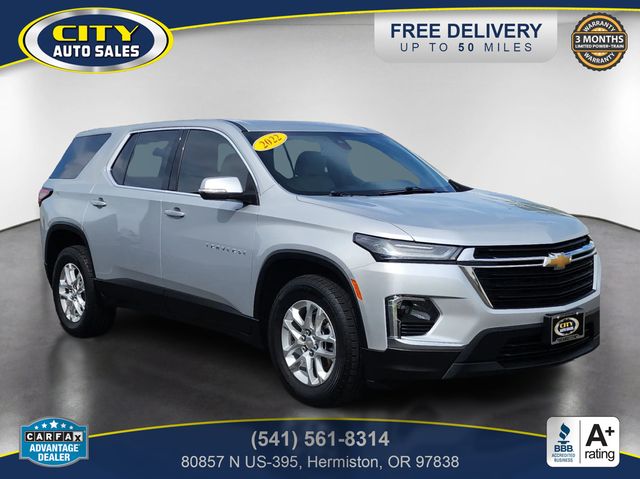 Silver Ice Metallic 2022 Chevrolet Traverse SUV / Crossover Front-Wheel Drive 9-Speed Automatic