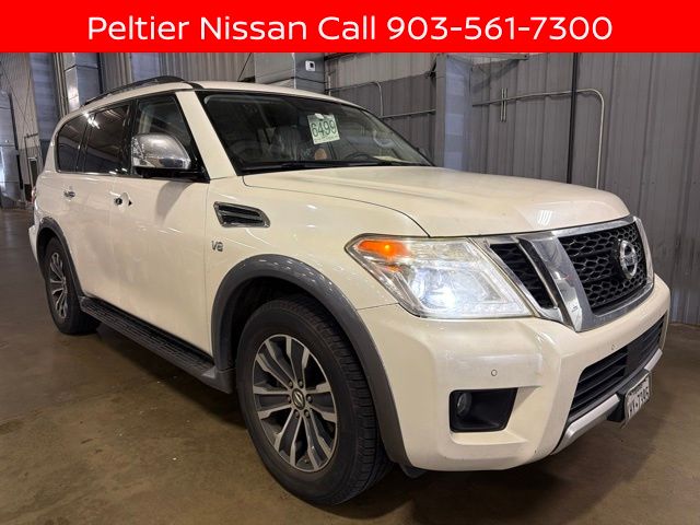 Pearl White 2018 Nissan Armada SUV / Crossover 4X2 7-Speed Automatic