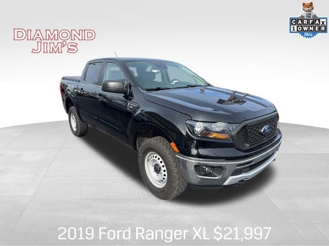 Shadow Black 2019 Ford Ranger XL SuperCrew RWD Pickup Truck 4X2 Automatic