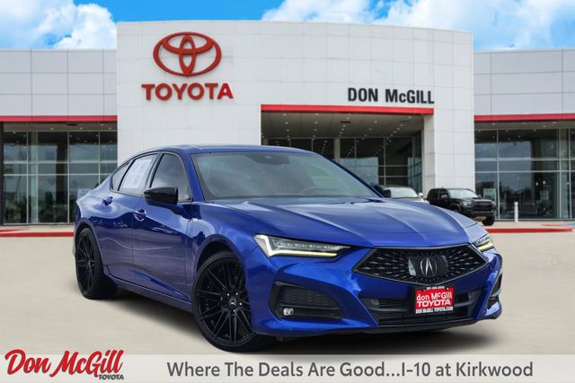 Apex Blue Pearl 2021 Acura TLX FWD with A-Spec Package Sedan Front-Wheel Drive Automatic