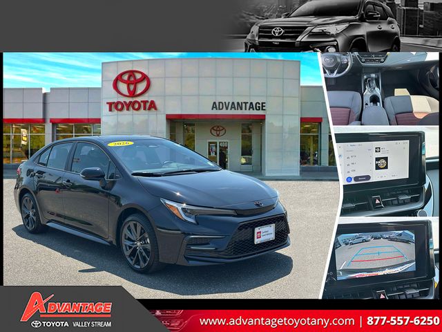 Midnight Black Metallic 2026 Toyota Corolla SE FWD Sedan Front-Wheel Drive Continuously Variable Transmission