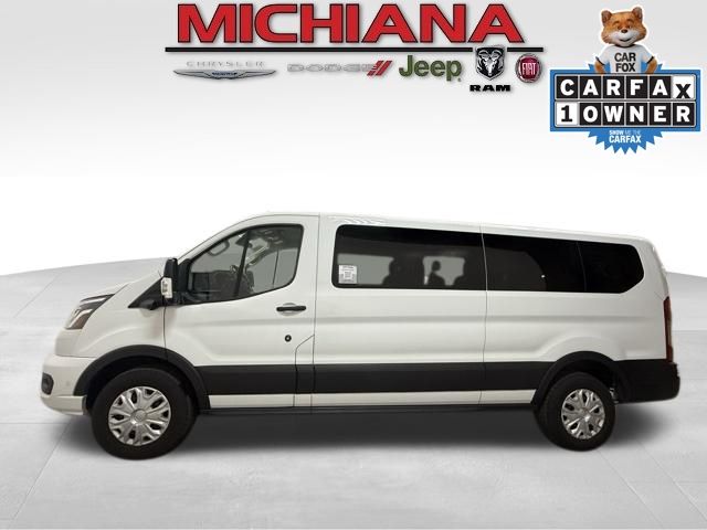 Oxford White 2023 Ford Transit Passenger 350 XLT Low Roof LB RWD Van Rear-Wheel Drive