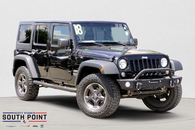 Black Clearcoat 2018 Jeep Wrangler SUV / Crossover Four-Wheel Drive 5-Speed Automatic