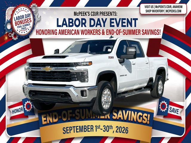 Summit White 2025 Chevrolet Silverado 2500HD Pickup Truck Four-Wheel Drive Automatic