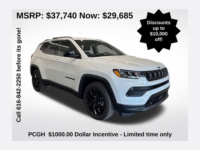 Bright White Clearcoat 2026 Jeep Compass Latitude 4WD SUV / Crossover Four-Wheel Drive 8-Speed Automatic
