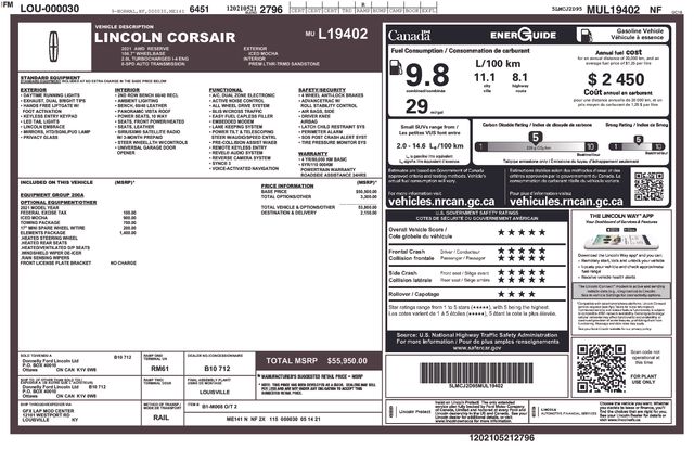 2021 Lincoln Corsair Reserve