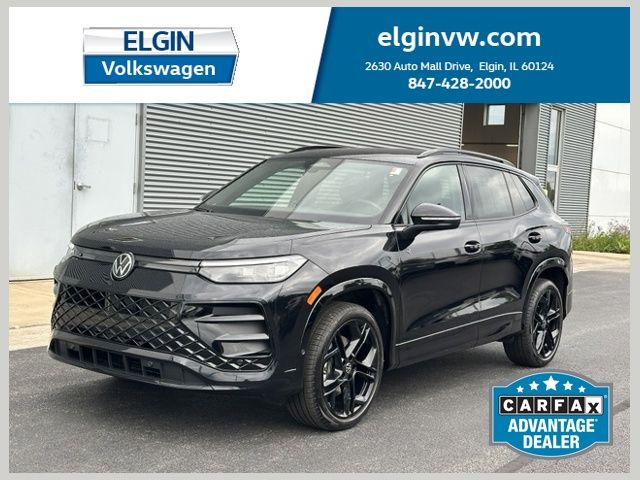 Deep Black Pearl 2025 Volkswagen Tiguan SUV / Crossover All-Wheel Drive 8-Speed Automatic