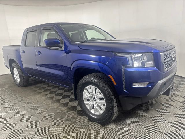 Deep Blue Pearl 2023 Nissan Frontier SV Crew Cab 4WD Pickup Truck Four-Wheel Drive 9-Speed Automatic