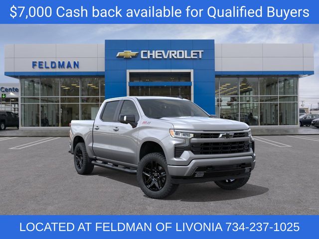 Sterling Gray Metallic 2026 Chevrolet Silverado 1500 RST Crew Cab 4WD Pickup Truck Four-Wheel Drive Automatic