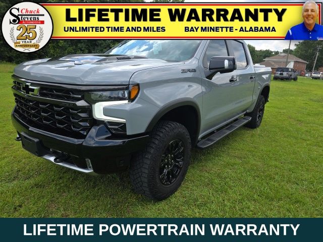 Slate Gray Metallic 2024 Chevrolet Silverado 1500 ZR2 Crew Cab 4WD Pickup Truck Four-Wheel Drive Automatic