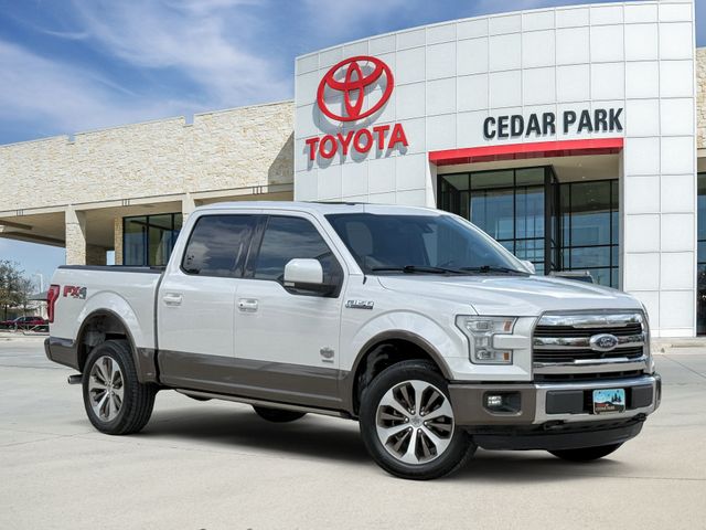 White Platinum 2015 Ford F-150 King Ranch SuperCrew 4WD Pickup Truck Four-Wheel Drive 6-Speed Automatic