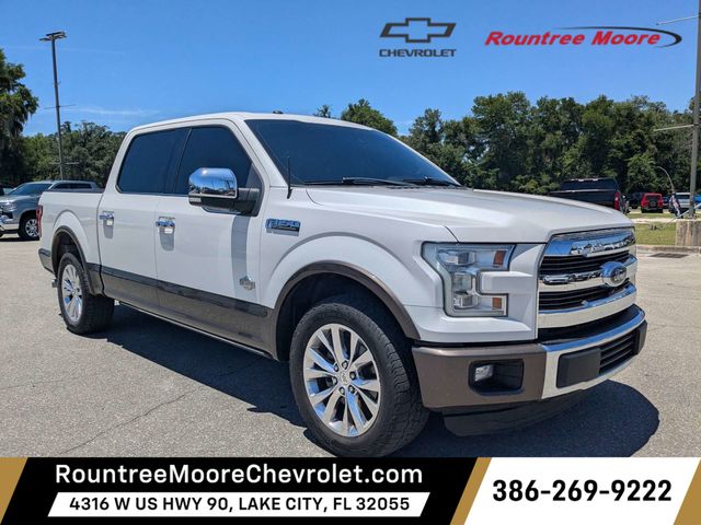 White Platinum 2016 Ford F-150 King Ranch SuperCrew Pickup Truck 4X2 6-Speed Automatic