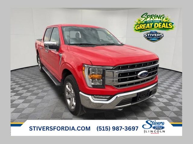 Race Red 2021 Ford F-150 Lariat SuperCrew 4WD Pickup Truck Four-Wheel Drive Automatic