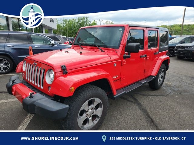 Firecracker Red Clearcoat 2017 Jeep Wrangler Unlimited Sahara 4WD SUV / Crossover Four-Wheel Drive 5-Speed Automatic