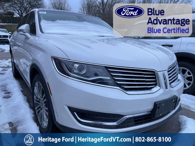 White Platinum Clearcoat Metallic 2016 Lincoln MKX Reserve AWD SUV / Crossover All-Wheel Drive 6-Speed Automatic