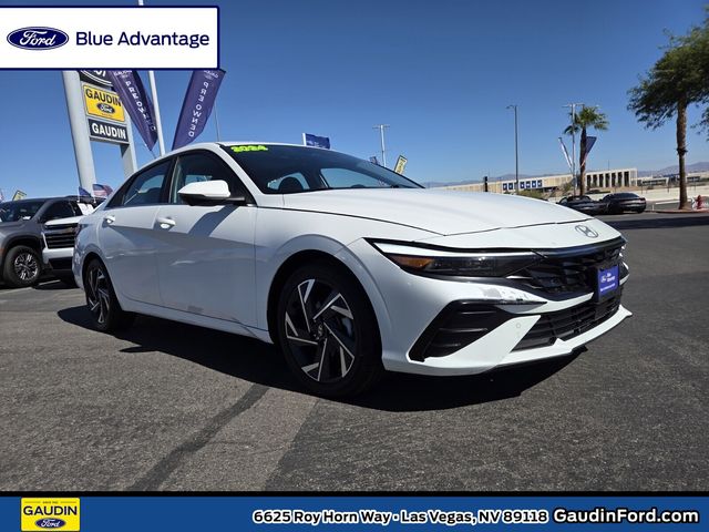 Serenity White 2024 Hyundai Elantra Sedan Front-Wheel Drive Continuously Variable Transmission