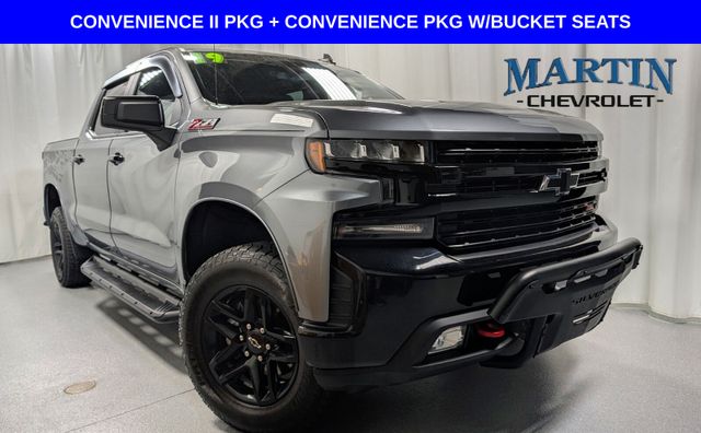 Gray (Satin Steel Metallic) 2019 Chevrolet Silverado 1500 LT Trail Boss Crew Cab 4WD Pickup Truck Four-Wheel Drive 8-Speed Automatic
