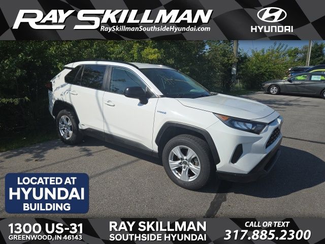 Super White 2019 Toyota RAV4 Hybrid SUV / Crossover All-Wheel Drive Continuously Variable Transmission