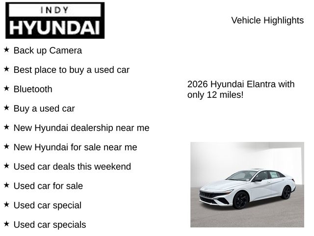 New 2026 Hyundai Elantra For Sale in Indianapolis, IN