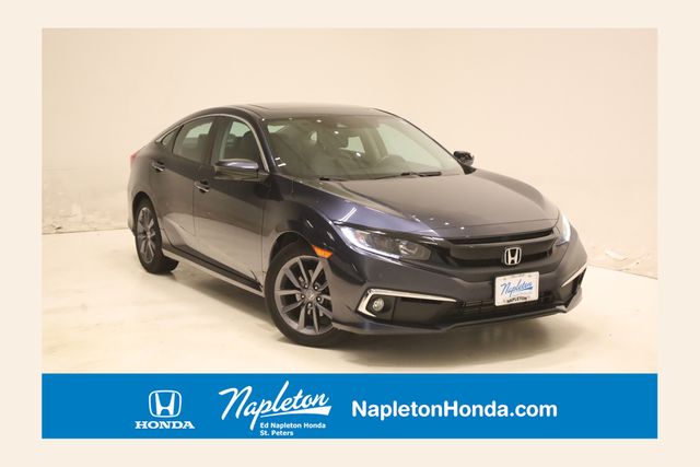 Cosmic Blue Metallic 2020 Honda Civic EX-L Sedan FWD Sedan Front-Wheel Drive Continuously Variable Transmission